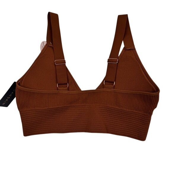 Danskin Soft Ribbed Deep Plunge V-Neck Bras Set of Two Women's Size Large - Picture 4 of 10